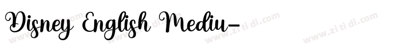 Disney English Mediu字体转换